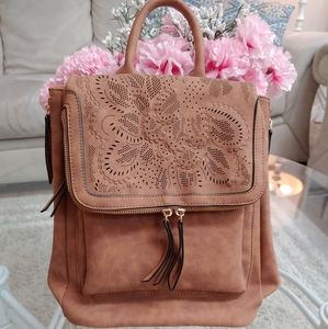 Brown die-cut backpack